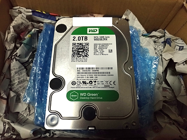 WD20EZRXが認識しない事例を復旧