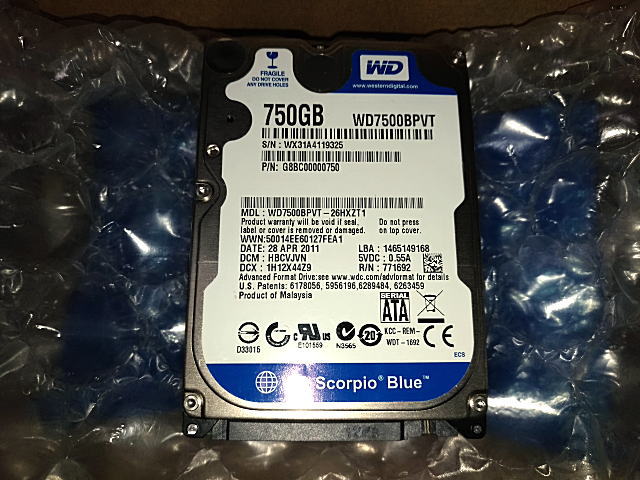 WD7500BPVT