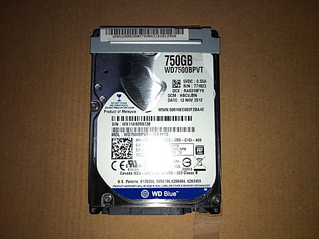 WD7500BPVT